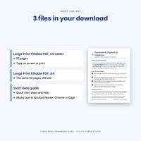 Large Print Password Book for Seniors and Family, photo 19 of 20