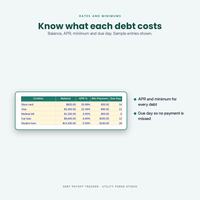 Debt Payoff Tracker Spreadsheet, photo 12 of 18