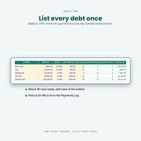 Debt Payoff Tracker Spreadsheet, photo 6 of 18