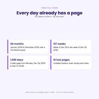 ADHD Digital Planner 2026 2027 2028, photo 3 of 20