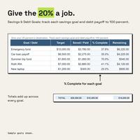 50/30/20 Budget Spreadsheet, photo 10 of 10
