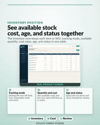 Reseller inventory view with sample items.