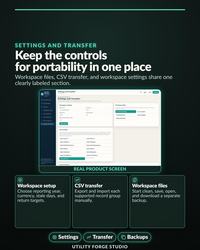 Settings and Transfer view in reseller manager.