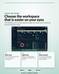 Dark mode command center in reseller business manager.