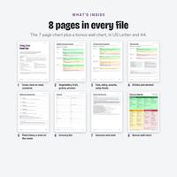 The 8 pages included in the fatty liver food list PDF