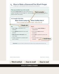 How to make a memorable password page shown