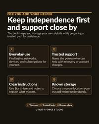 For you and your trusted helper, keeping independence first with support close by