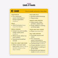 Limit section of the low cholesterol food list with 17 foods