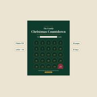 Family Christmas Countdown cover with a numbered advent calendar.