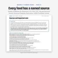 Page 8 sources and important note, listing the public health sources with links, shown larger.