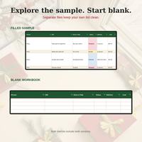 Filled sample and blank workbook comparison