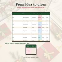 Gift Tracker statuses, delivery, cost and ship-by checks