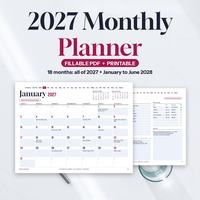 2027 Monthly Planner with January and February calendar pages.