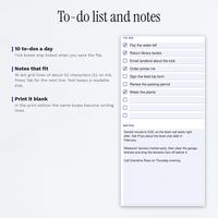 To-do list with tick boxes and the dot grid notes box