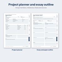 Project planner and essay and paper outline pages