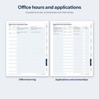 Office hours log and applications and scholarships tracker