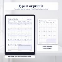Fillable edition typed on a tablet and print edition written by hand