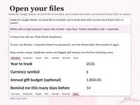 Gift Tracker Spreadsheet, photo 13 of 14