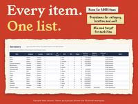 Pantry Organizer Spreadsheet, photo 4 of 12