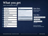 What you get: nine tabs from Start Here to Setup, the Start Here tab with setup steps, an Excel file, a START-HERE PDF and a Google Sheets copy link.