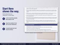 Start Here tab of a mortgage payoff tracker with numbered setup steps and how to read your mortgage statement, next to three numbered steps