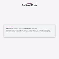 The 5 and 20 rule box from the Low Cholesterol Food List: 5% Daily Value or less per serving is low, 20% or more is high, from the FDA
