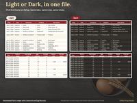 The same Ledger and Egg Log rows shown in the Light theme and the Dark theme, both included in one file.