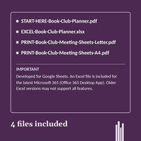 Book Club Planner Spreadsheet, photo 12 of 12