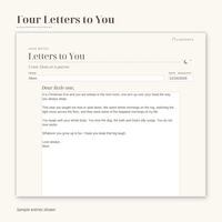 Four Letters to You. Close view of a Letters to You page from Mom with a short typed letter that begins Dear little one.
