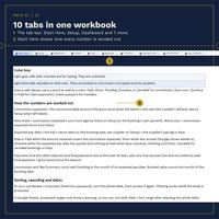 Tab bar with Start Here, Setup, Dashboard, Clients, Trips, Bookings, Travelers, Payments Due, Commission and Year Summary, above the Start Here color key and how the numbers are worked out.