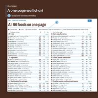 A one page wall chart: All 96 foods on one page with the key Choose often, Limit, Choose less often and K, P, Na for Fruits, Vegetables, Dairy and alternatives and Grains, breads and starches